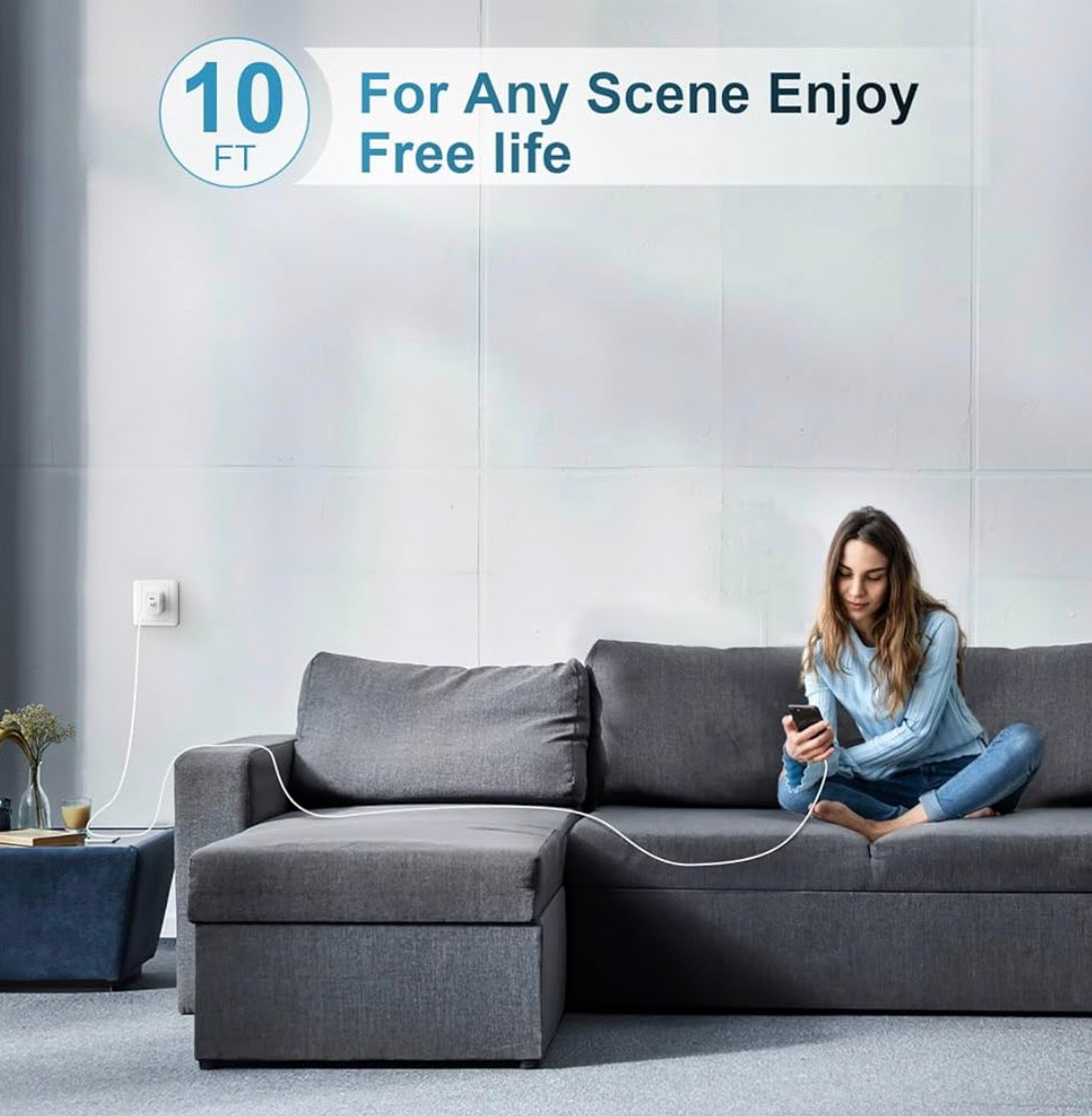 iPhone 17e/17/17 Pro Max Charger, 3-Pack 60W Super Fast Charging Dual Port USB C Wall Charger Block Adapter with 6FT USB C to C Cable Power Cord for iPhone 17/17 Pro Max/Air/16/15 Pro Max/Plus, iPad with no head